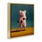 Stupell Industries Weight Lifting Mouse Framed Floater Canvas Wall Art Design by Lucia Heffernan
